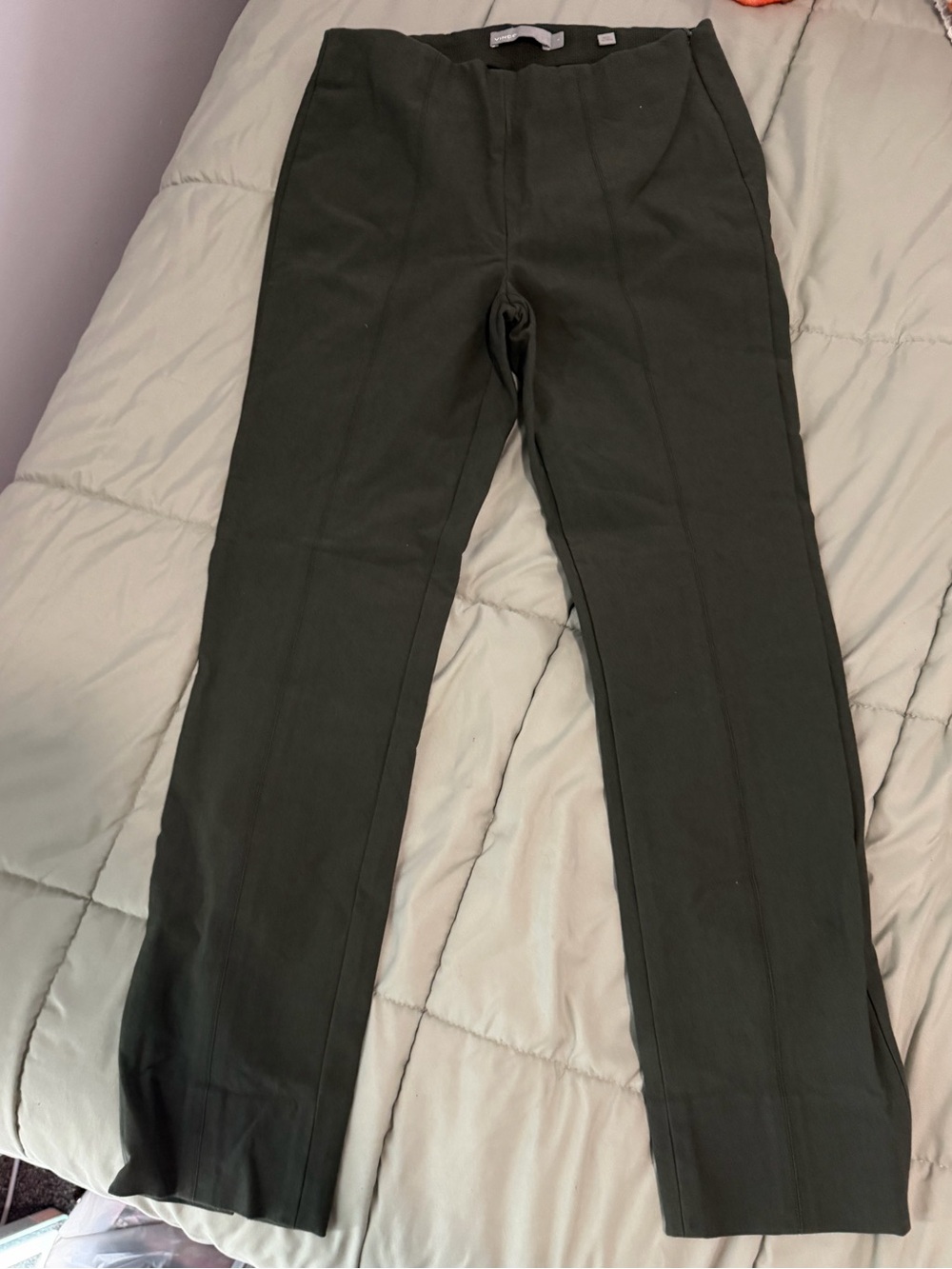 Vince Olive Green Straight-Leg Chinos